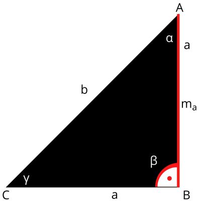 derékszögű háromszög területe
